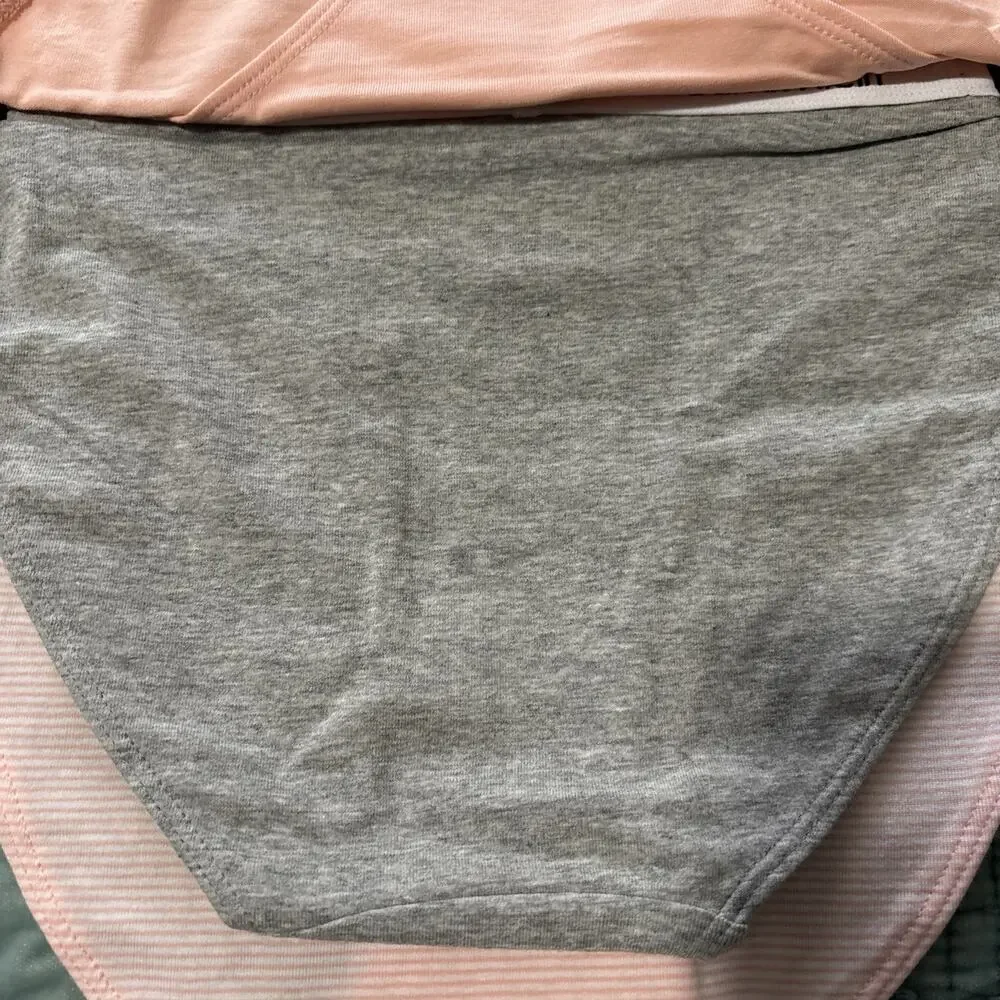 Lot Of 3 NWT Calvin Klein Underwear M Bikini Cotton Stretch Peach, Gray